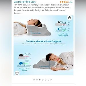 Homefine cervical memory foam pillow